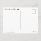 Highland Cow in Colorful Floral Tapestry Briefkaart (Achterkant)