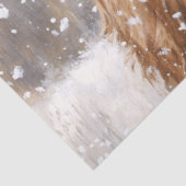 Highland Cow in Snow with Santa Hat Tissuepapier (Detail)