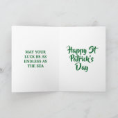 Highland Cow Irish Blessing St. Patricks Day  Kaart (Binnen)