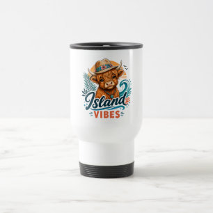 Highland Cow Island Vibes Reis Tumbler Reisbeker
