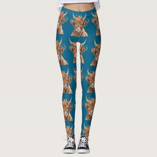 Highland Cow. Leggings (Voorkant)