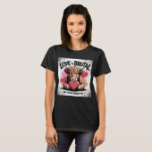 Highland Cow – “Love Is Brutal” T-shirt (Voorkant volledig)