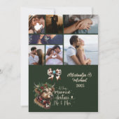 Highland Cow Merry Christmas Mrs and Mr 7 Photo  Feestdagenkaart (Voorkant)