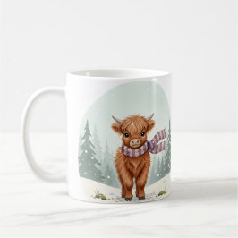 Highland Cow Mug, Cute Animal Art, Farm Animal Gif Koffiemok