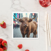 Highland Cow op Times Square Servet (Insitu)