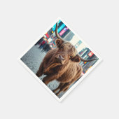 Highland Cow op Times Square Servet (Hoek)