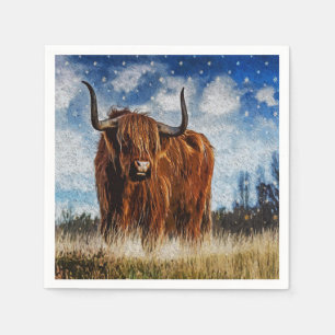 Highland Cow Paper Napkins Servet