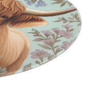 Highland Cow Pastel William Morris Inspired Floral Snijplank (Hoek)