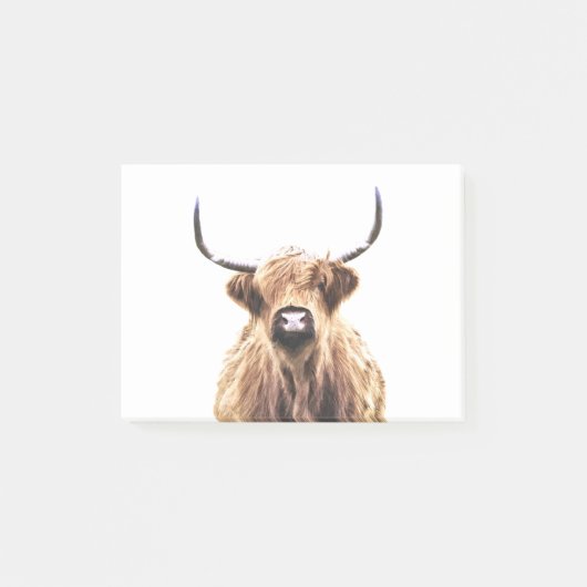 Highland Cow Portrait Post-it® Notes (Voorkant)