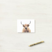 Highland Cow Portrait Post-it® Notes (Op bureau)