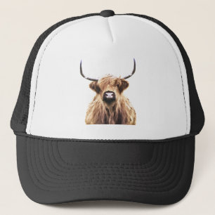 Highland Cow Portrait Trucker Pet