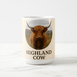 Highland Cow Portretposter met "Highland Cow" Koffiemok