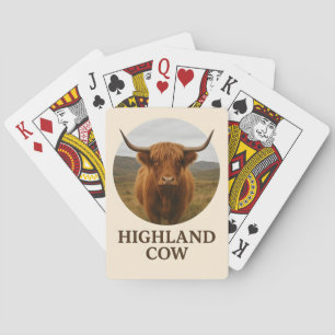 Highland Cow Portretposter met "Highland Cow" Pokerkaarten