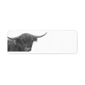 Highland Cow Return Address Labels (Voorkant)