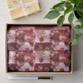 Highland Cow Ruby Red Golden Heart Gift Liner Tissuepapier (Geschenk)