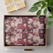 Highland Cow Ruby Red Golden Heart Gift Tissuepapier (Geschenk)