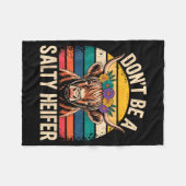 Highland Cow Shirt Funny Men Women  Fleece Deken (Voorkant (Horizontaal))