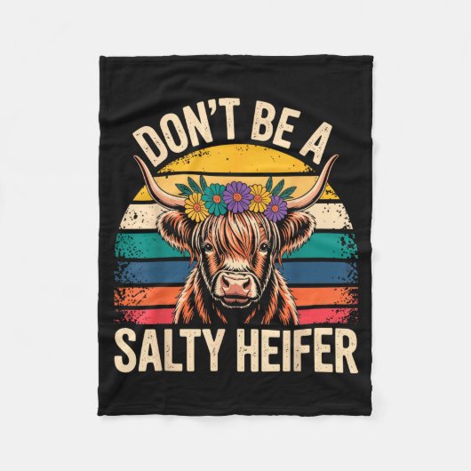 Highland Cow Shirt Funny Men Women  Fleece Deken (Voorkant)