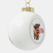 highland cow Snowflake Framed Ornament (Links)