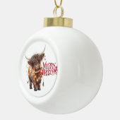 highland cow Snowflake Framed Ornament (Rechts)