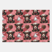 Highland Cow Valentine Chocolate Gift Set of 3 Inpakpapier Vel (Voorkant)