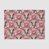 Highland Cow Valentine Heart Chocolate  Tissuepapier (Voorkant)