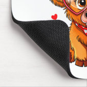 Highland Cow Valentines Day Funny Hearts Valentine Muismat (Hoek)
