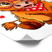 Highland Cow Valentines Day Funny Hearts Valentine Poster (Hoek)