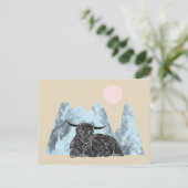 "Highland Cow Winter" Briefkaart (Staand voorkant)