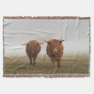 Highland Cow Woven Blanket Deken