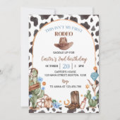 Highland Cowboy 2nd Birthday Party uitnodiging (Voorkant)