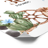 Highland Cowboy Eerste Verjaardag Mijlpaal teken Poster (Hoek)