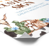 Highland Cowboy Verjaardagsfeestje Tafelbord Poster (Hoek)