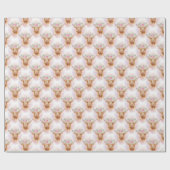 Highland Cows Pink Florals Baby Shower Birthday Cadeaupapier (Vlak)