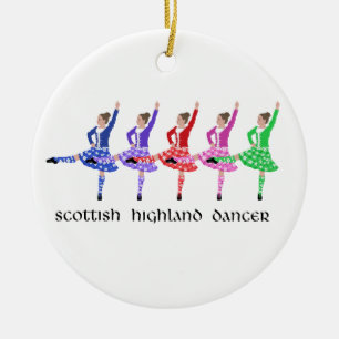 Highland Dance Line Keramisch Ornament