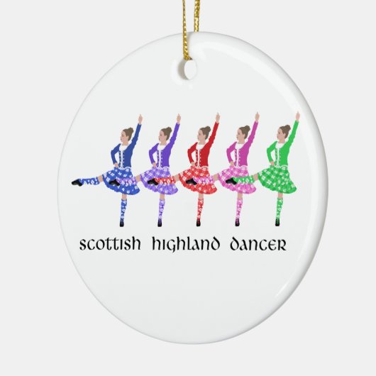 Highland Dance Line Keramisch Ornament (Links)