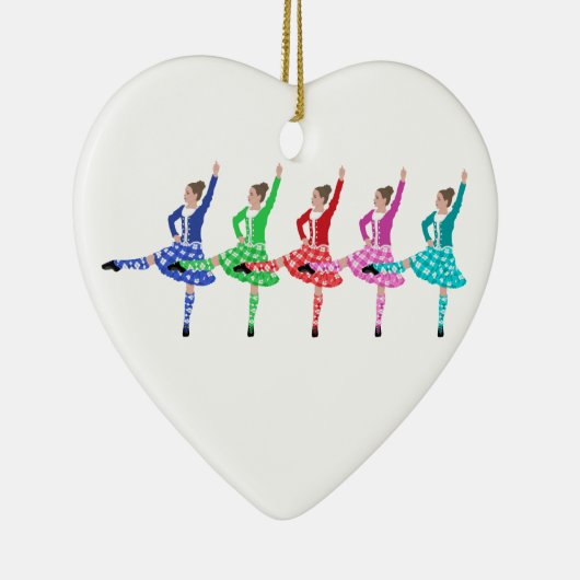 Highland Dance Line Keramisch Ornament (Rechts)