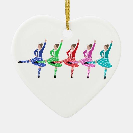 Highland Dance Line Keramisch Ornament (Voorkant)