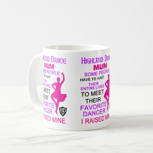 Highland Dance Mum Koffiemok (Voorkant links)