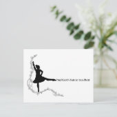 Highland Dance Teacher - Black Silhouette Briefkaart (Staand voorkant)