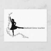 Highland Dance Teacher - Black Silhouette Briefkaart (Voorkant)