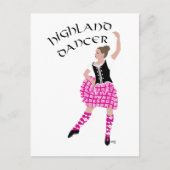Highland Dancer Pink Briefkaart (Voorkant)