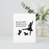 Highland Dancer Scottie Dogs Briefkaart (Staand voorkant)