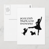 Highland Dancer Scottie Dogs Briefkaart (Voorkant / Achterkant)