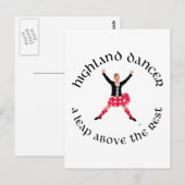 Highland Dancers a Leap boven the Rest Briefkaart (Voorkant / Achterkant)