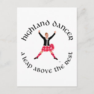 Highland Dancers a Leap boven the Rest Briefkaart