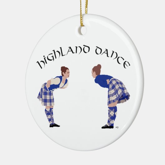 Highland Dancers Bow Keramisch Ornament (Links)