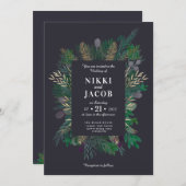 Highland Dark bruiloft uitnodiging (Voorkant / Achterkant)