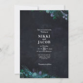 Highland Dark bruiloft uitnodiging eenvoudig (Voorkant)