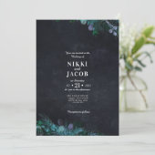 Highland Dark bruiloft uitnodiging eenvoudig (Staand voorkant)